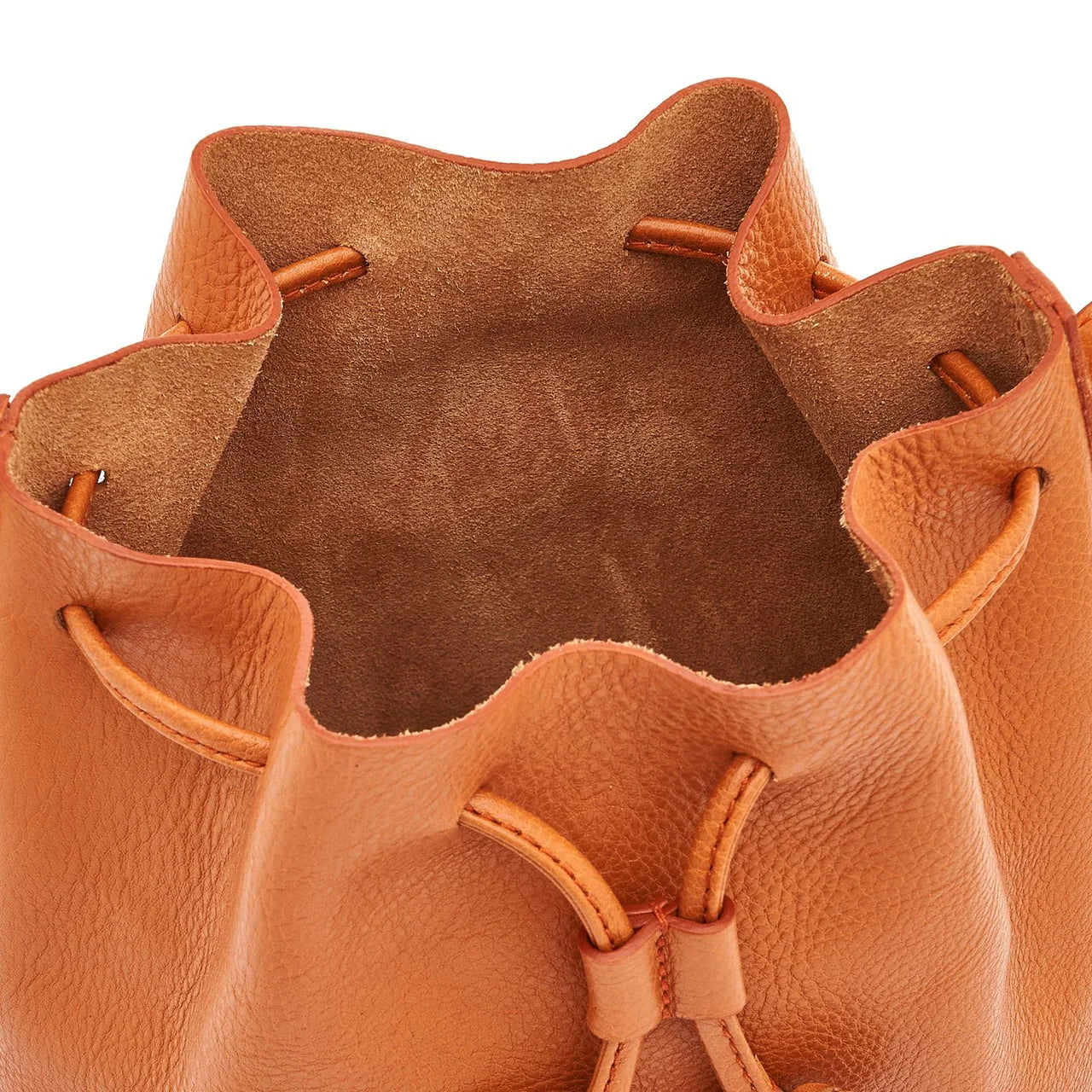 Mini Drawstring Bucket Bag with Handwoven Ring Charms & Adjustable Shoulder Strap for Vintage Daily Outfits