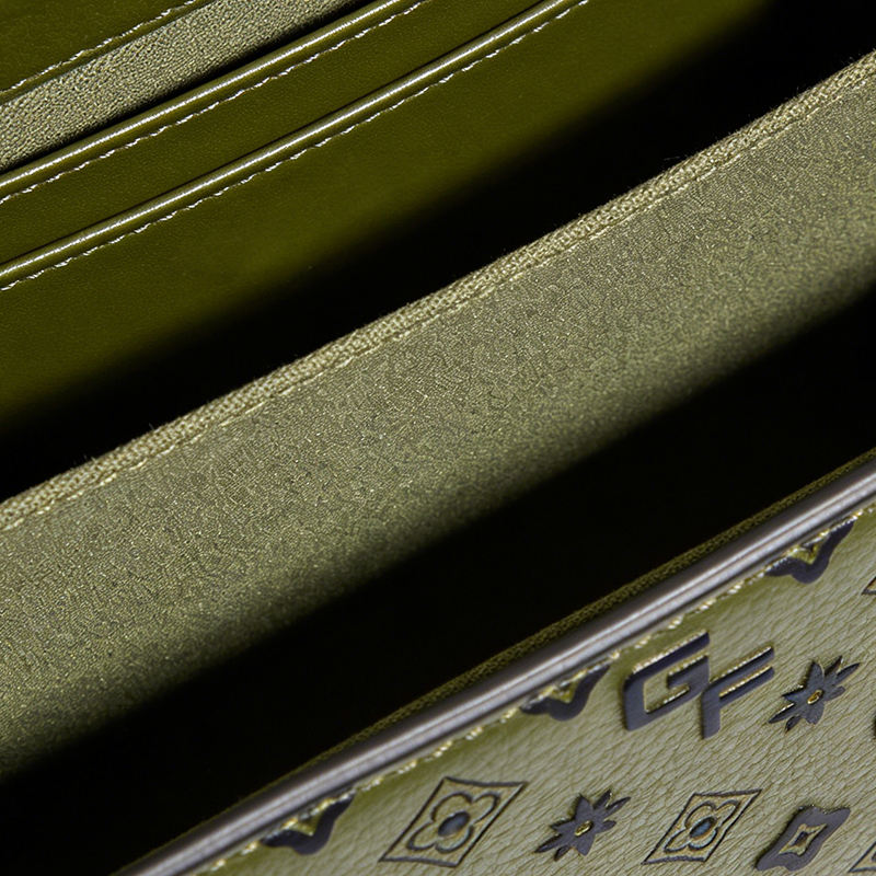 Embossed Print Square Flap Bag with Deer Antler Decor Handle & Adjustable Leather Crossbody Strap