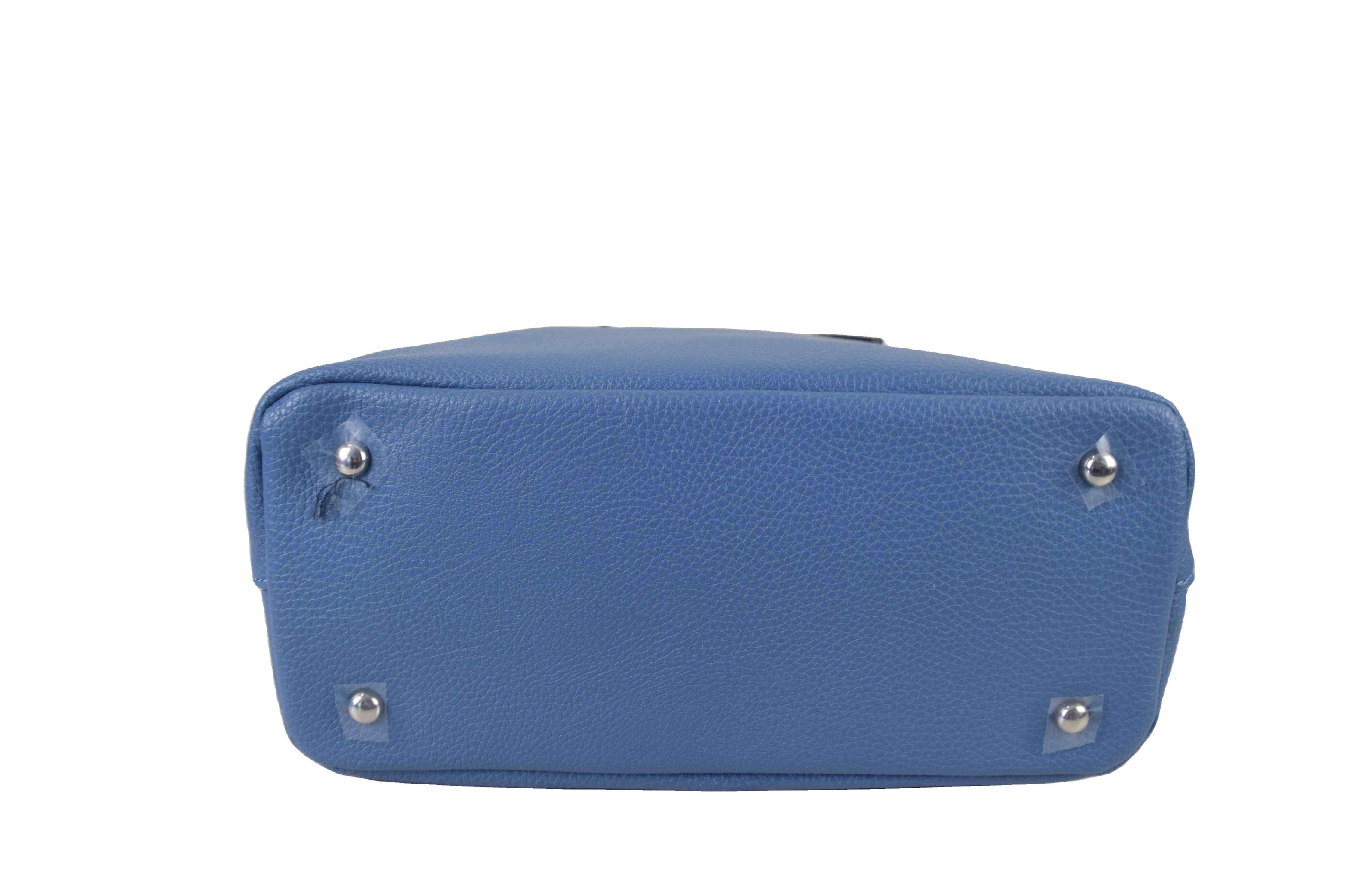 Sky Blue Dome Hand Bag, Detachable Adjustable Leather Crossbody Strap for Daily Wear