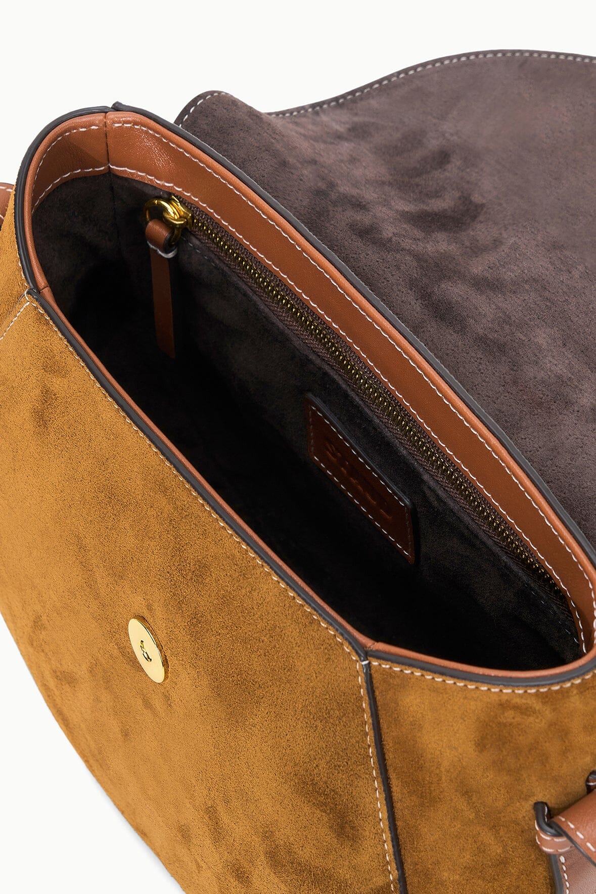 Saddle Crossbody Bag with Large Gold Metal Buckle for Daily Matching Outfits